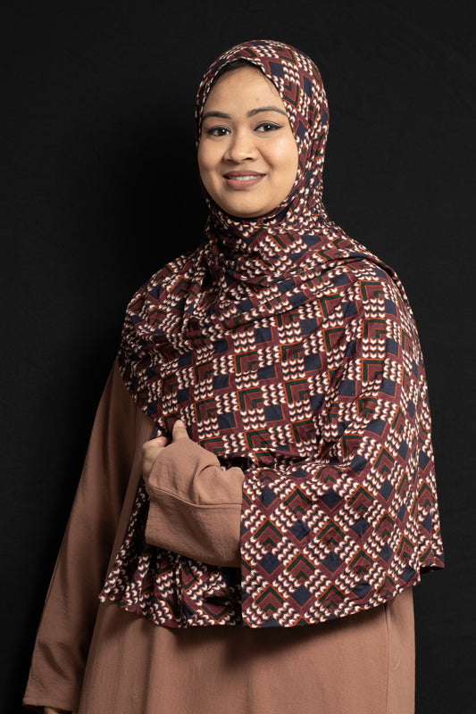 Retro Brown Jersey Scarf