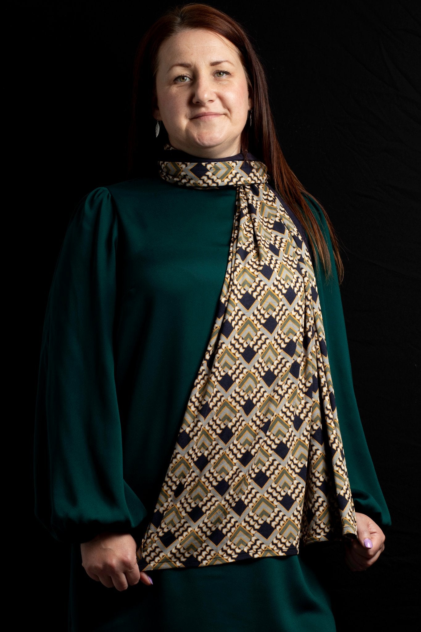 Mustard Retro Jersey Scarf