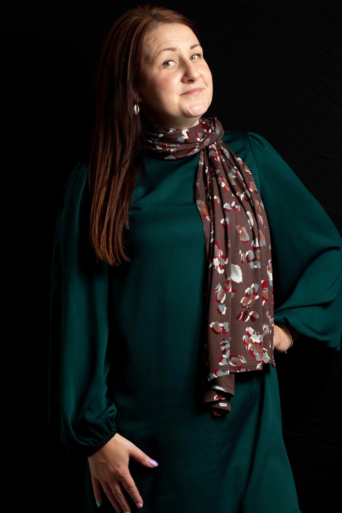 Brown Splash Jersey Scarf