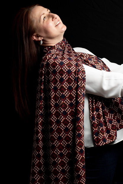Retro Brown Jersey Scarf